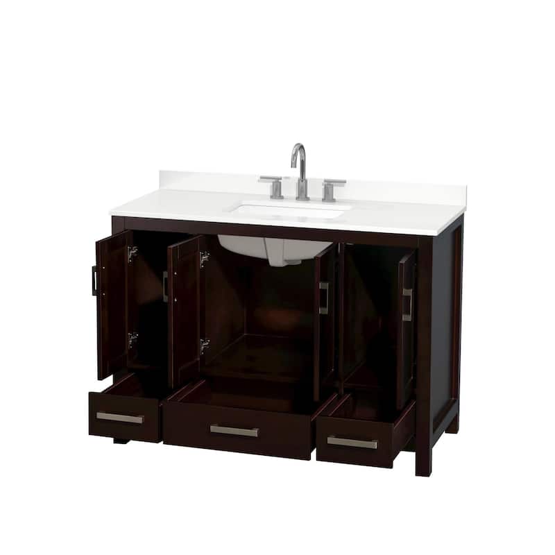 Wyndham Collection WCS141448S-QTZ-US3MXX Sheffield 48" Free Standing