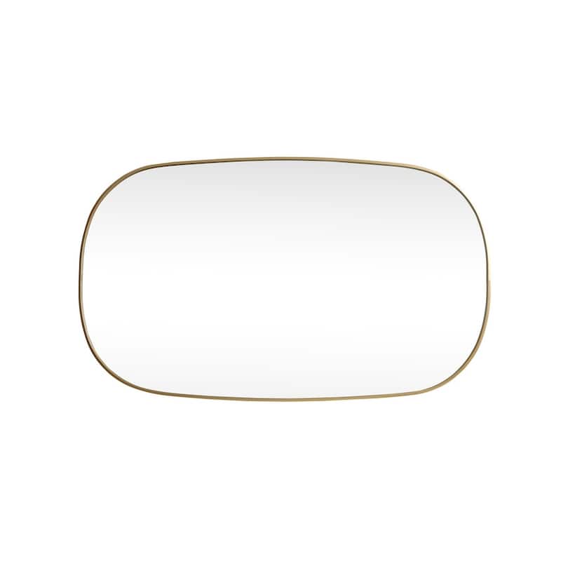Indigo Home Metal Frame Oval Mirror 36x60 Inch