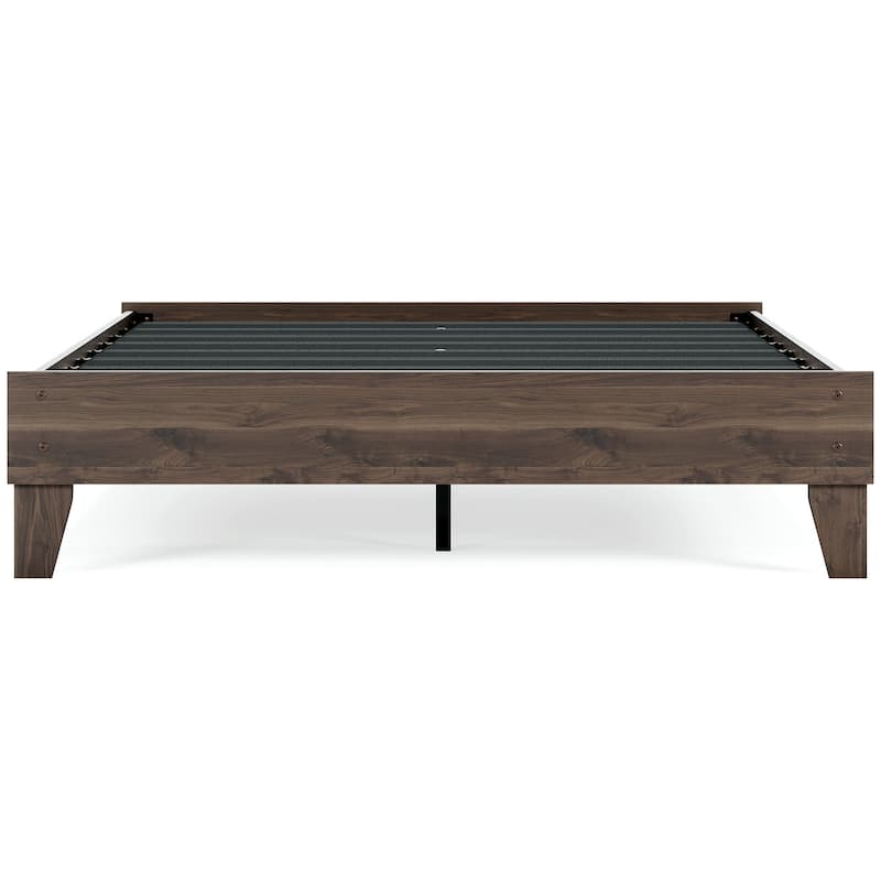 Signature Design by Ashley Calverson Mocha Platform Bed with 2 Nightstands