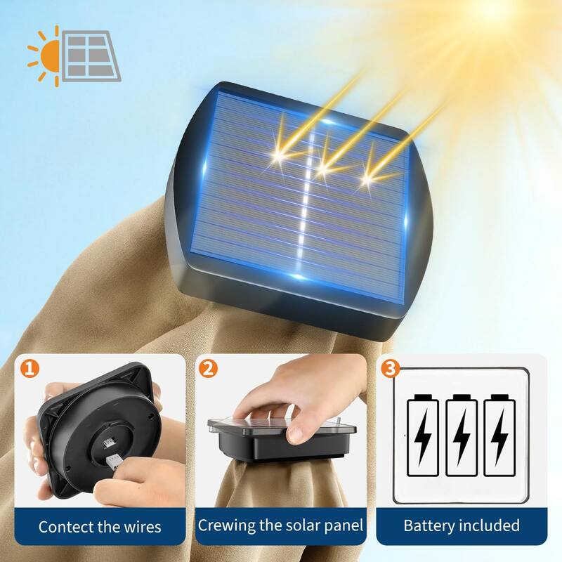 10 x 6.5 ft Solar Rectangular Patio Umbrella, with LED Lights