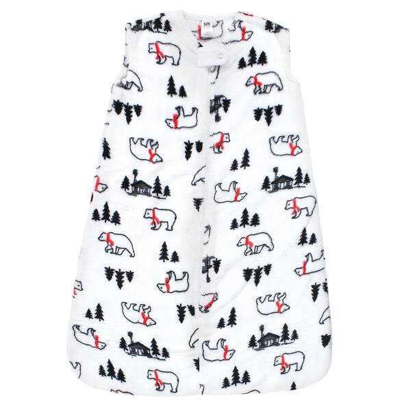 slide 1 of 1, Hudson Baby Infant Girl Plush Sleeping Bag, Sack, Blanket, Sleeveless Winter Bear 12-18 Months - Sleeveless Winter Bear
