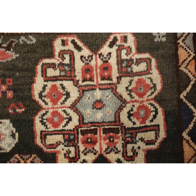 Hand Knotted Oriental 100% Wool Carpet Traditional Tribal Red Shiraz Area Rug - 7' 6'' X 4' 1''