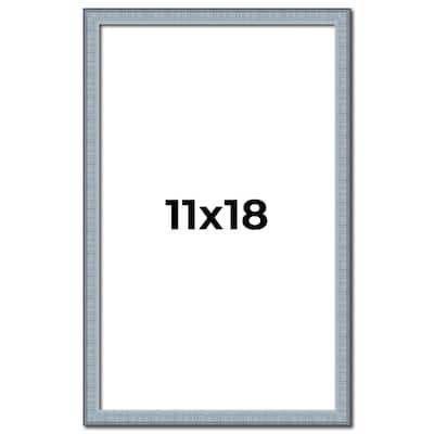 11x18 Frame Rustic Sky Blue Solid Wood Picture Frame | 0.75 Inch