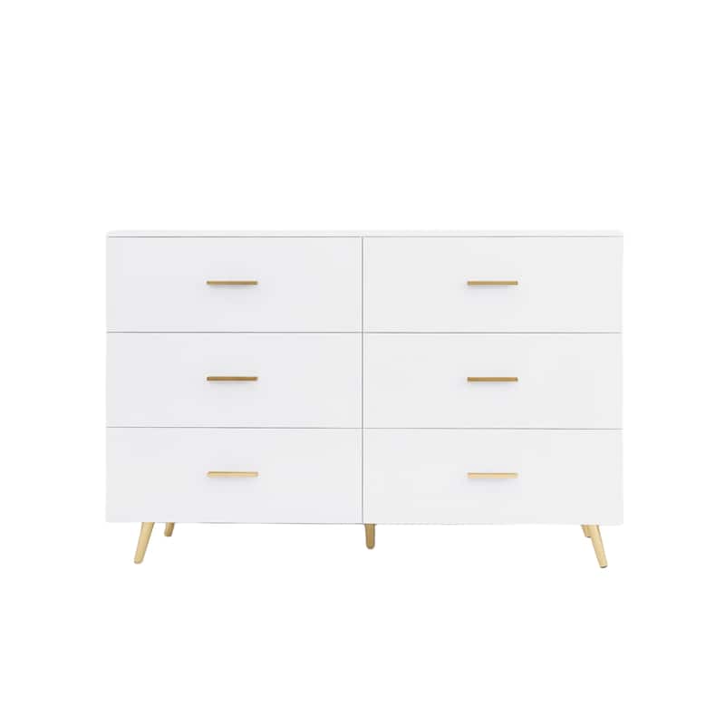 High Glossy Surface 6 Drawers Chest of Drawer
