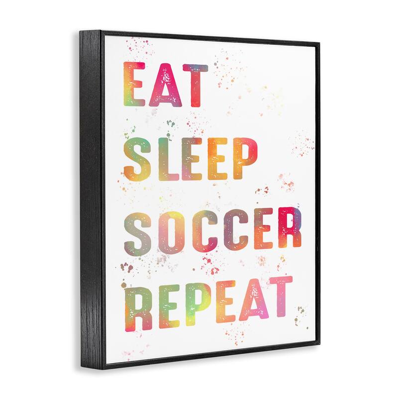 Stupell Pastel Soccer Motivation Framed Giclee Art Design By Marcus Prime