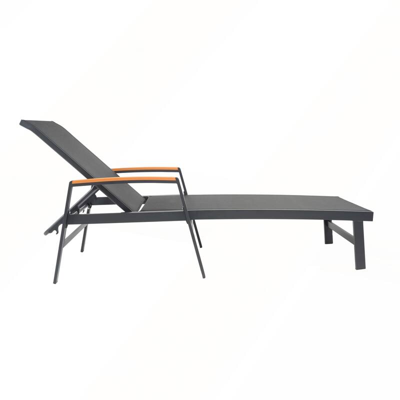 Aluminum Frame Adjustable Mesh Chaise Lounges Set