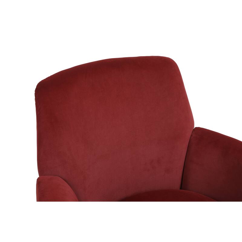 Velvet Swivel Barrel Chair with Gold Stainless Steel Base, High-Density Foam and 360° Rotation