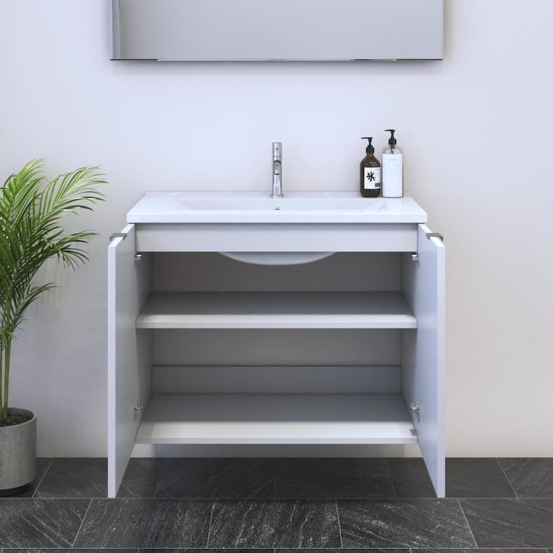 Nicole 2D 80 Floating Bathroom Vanity (32" Width)