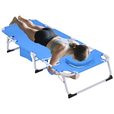 3-in-1 Heavy Duty Tanning Chair with Face Hole