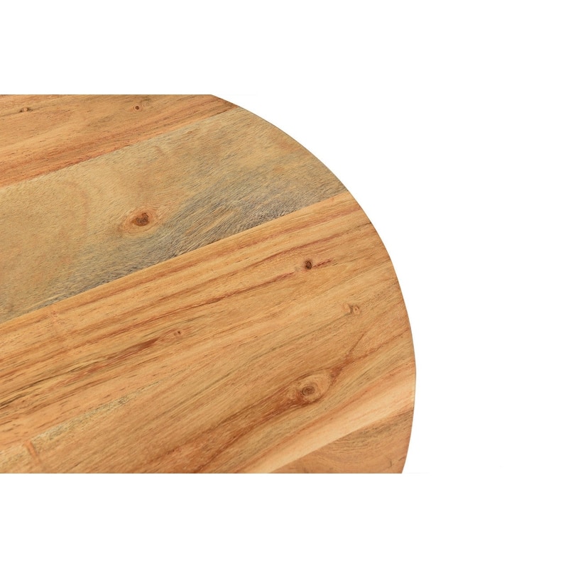 Timbergirl Acacia Wood Top with Metal Mesh Base Coffee Table - 26"