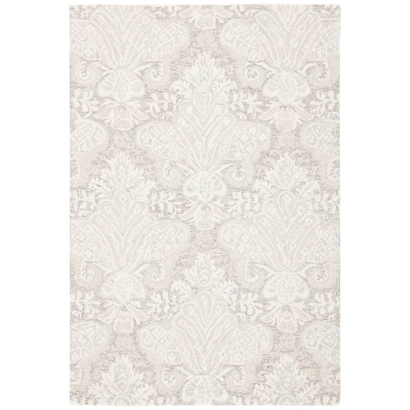 SAFAVIEH Handmade Micro-Loop Doinita Modern Wool Rug - 2'3" x 5' - Beige