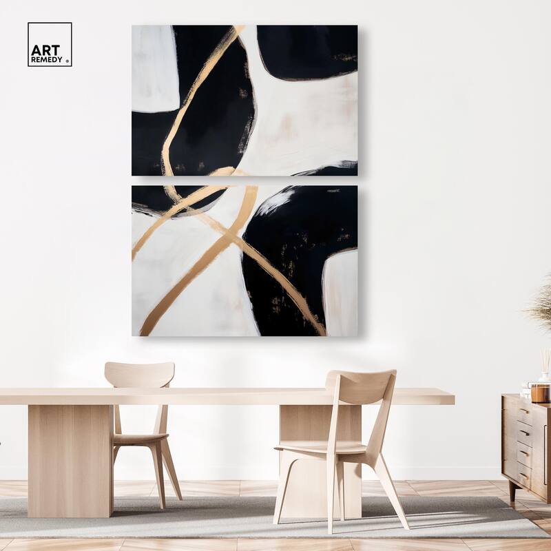 Rhythm of Contrast Canvas Set of 2 by Art Remedy, Gallery Wrapped