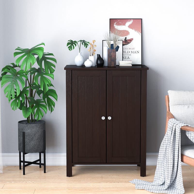 Wooden Bathroom Floor Cabinet Free Standing Storage Cabinet