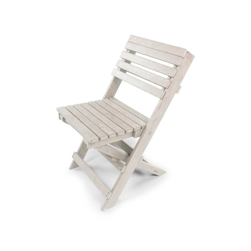 Las Cabos Fully Assembled All-Weather Recycled HDPE Outdoor Folding Bistro Chair