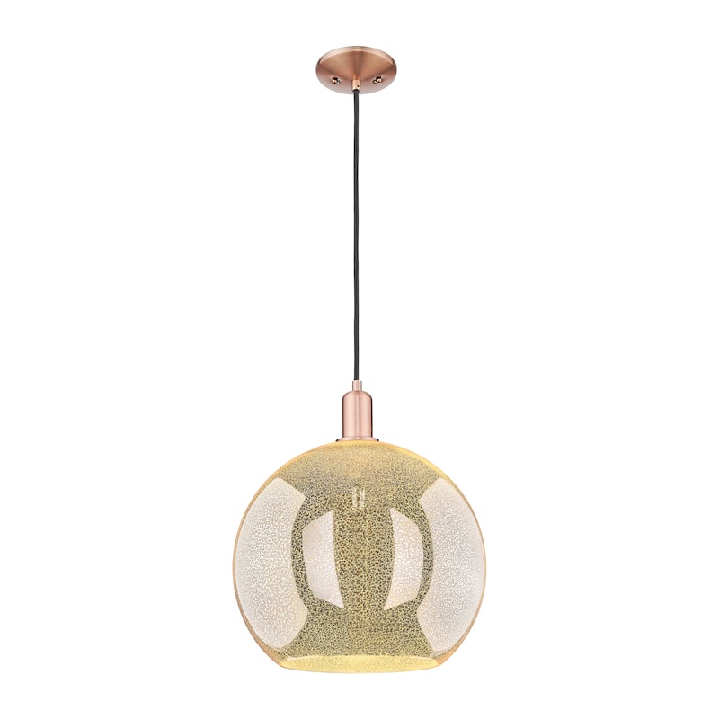 Innovations Lighting Endless Possibilities Arcadia - Athens - 1 Light 14" Cord Hung Mini Pendant - Mercury/Antique Copper