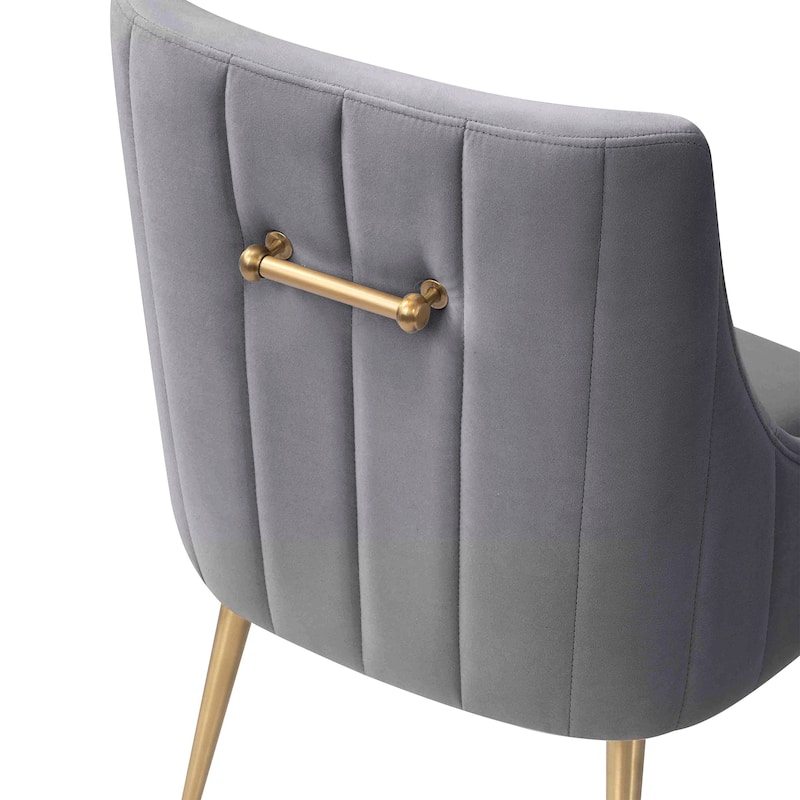 Irina Dining Chair Velvet Side Chair with Stainless Steel Leg