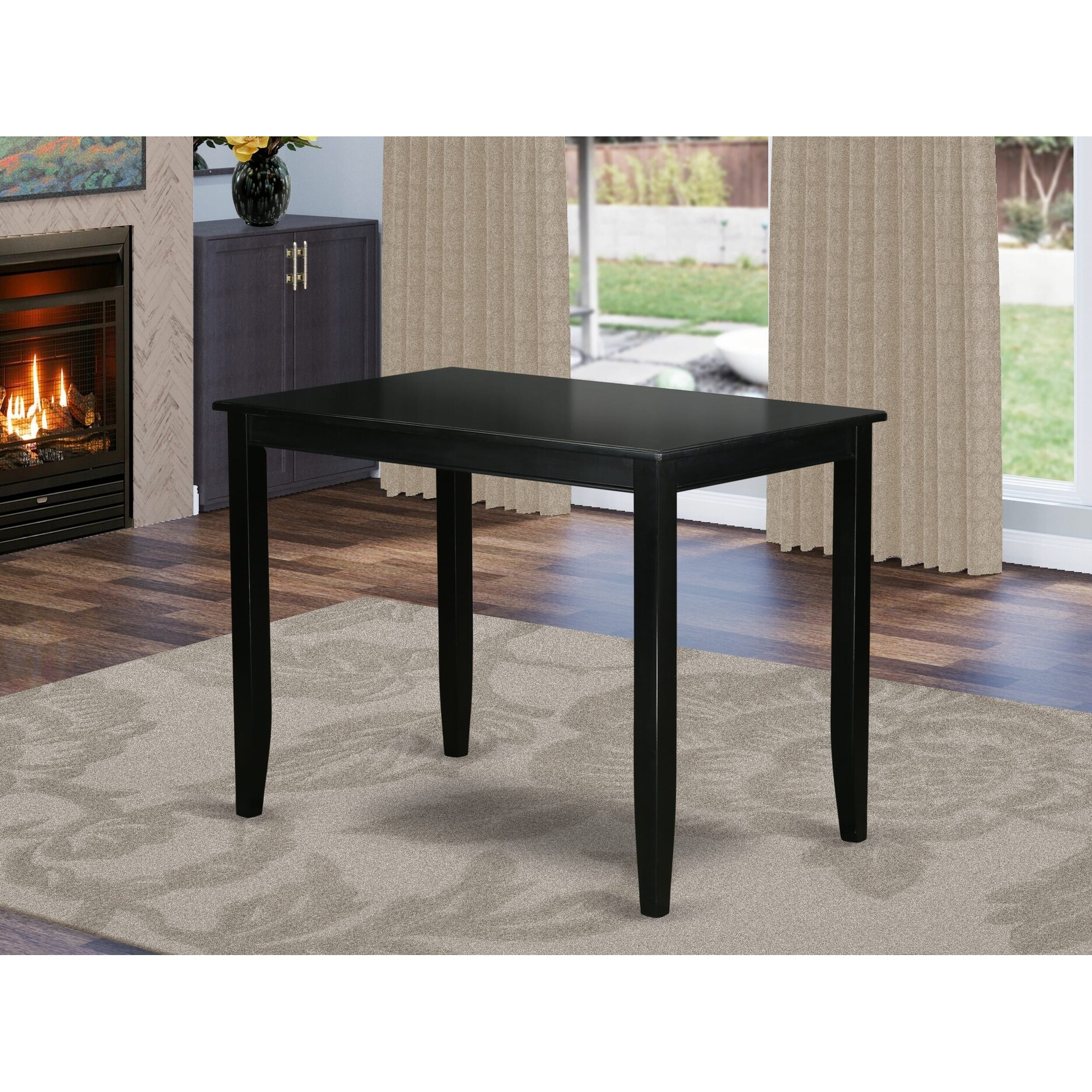 East West Furniture Buckland Rectangle Counter Height Table for