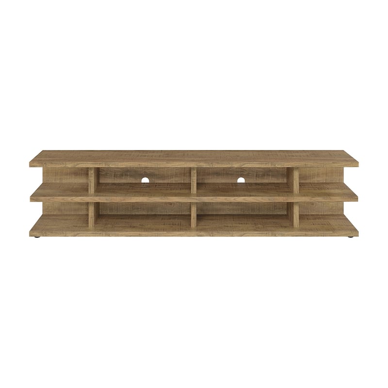 2-Tier Shelf Wooden TV Stand - Mango