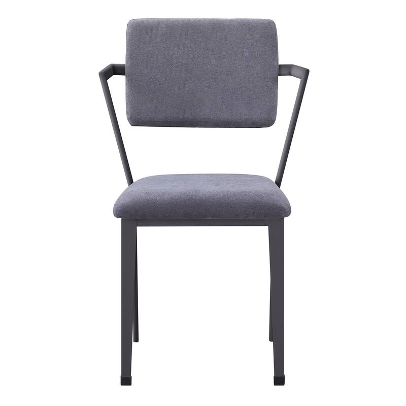 2PC Metal Frame Open Back Dinning Chairs,Side Chair