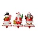 preview thumbnail 7 of 33, Glitzhome Resin Santa Snowman Penguin Gnomes with JOY Christmas Stocking Holders Mantel Ornament(Set of 3)