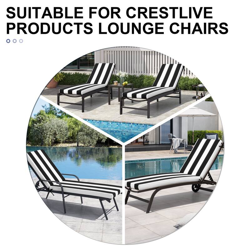 Outdoor Patio Chaise Lounge Chair Cushion