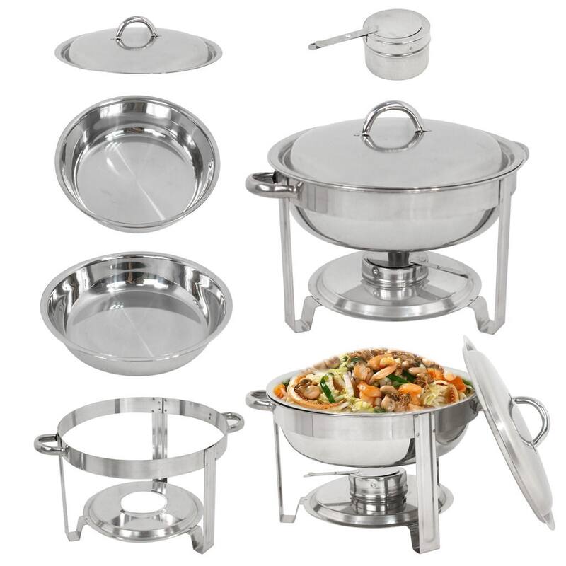 4Pack Stainless Steel Round Chafing Dishes 5 qt Bed Bath & Beyond