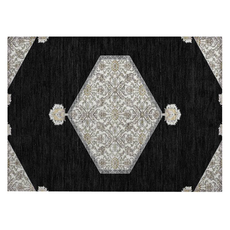 Machine Washable Indoor/ Outdoor Traditional Chantille Rug