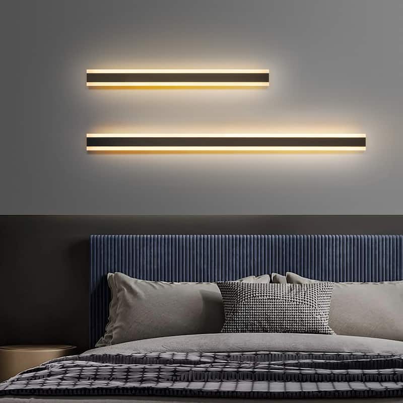 Modern Linear Strip Acrylic Integrated LED 3000K Warm Light IP65 Waterproof Outdoor Wall Lights - 39.3 in. L x 3.5 in. W - 24W