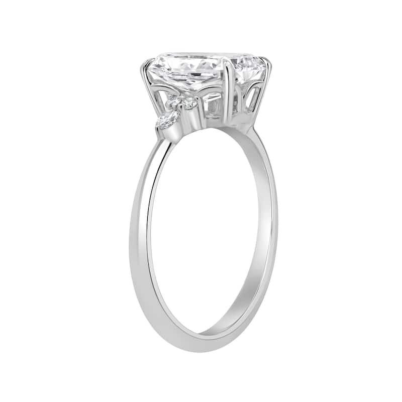 Auriya 14k Gold 5 3/5ctw Lab grown Radiant Nature's Inspired Diamond Engagement Ring (F-G VS)