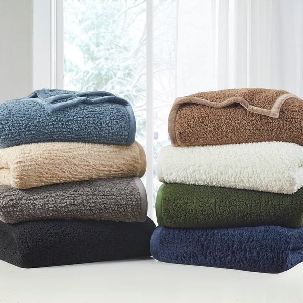 slide 2 of 35, Woolrich Burlington Solid Berber Blanket