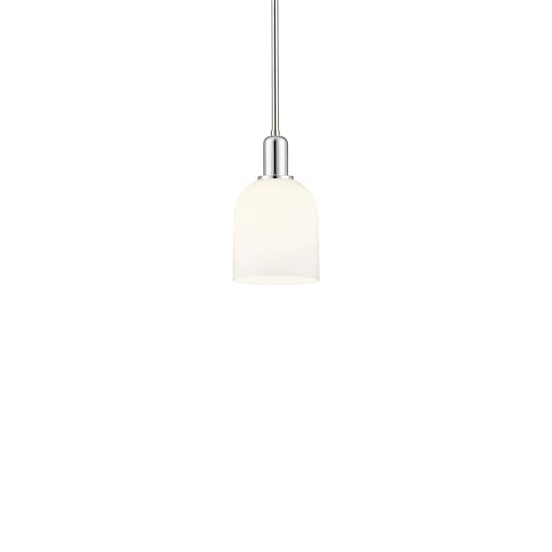 Innovations Lighting 716-1S-11-6 Bella Pendant Bella 6" Wide Mini - Polished Nickel / White