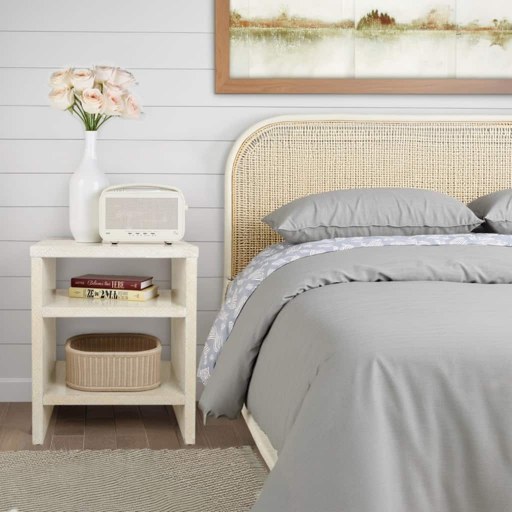 NPD Furniture Layne Nightstand with 2 Open Shelves