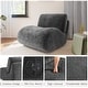 preview thumbnail 19 of 54, 33'' W Swivel Armless Sponge Filling Bean Bag Accent Chair Lounger