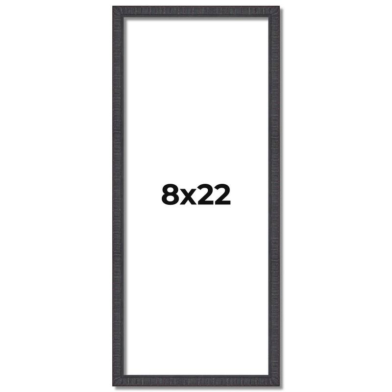 8x22 Frame Brown Solid Wood Picture Frame - Complete Modern Photo