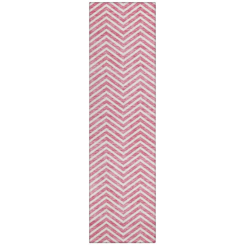 Machine Washable Indoor/ Outdoor Chantille Chevron Stripe Rug