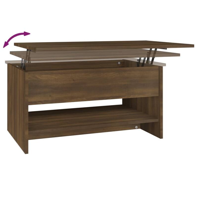 vidaXL Coffee Table Lift Top End Table Accent Side Sofa Table Engineered Wood - 31.5" x 19.7" x 16.7"