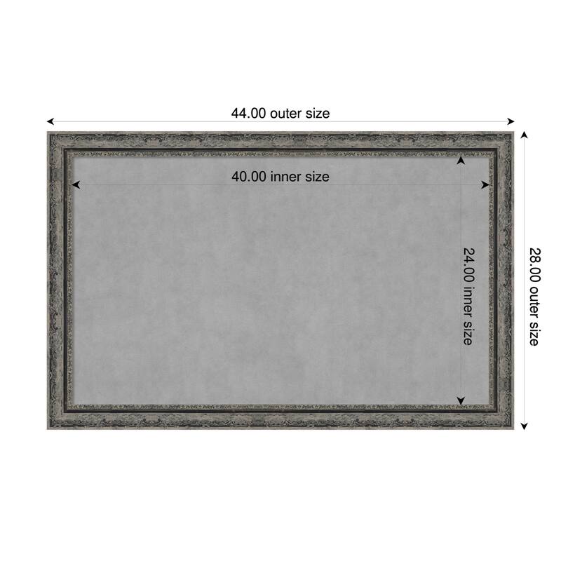 Amanti Art Filigree Gloss Black Framed - 44 x 28 in - Filigree Matte Black