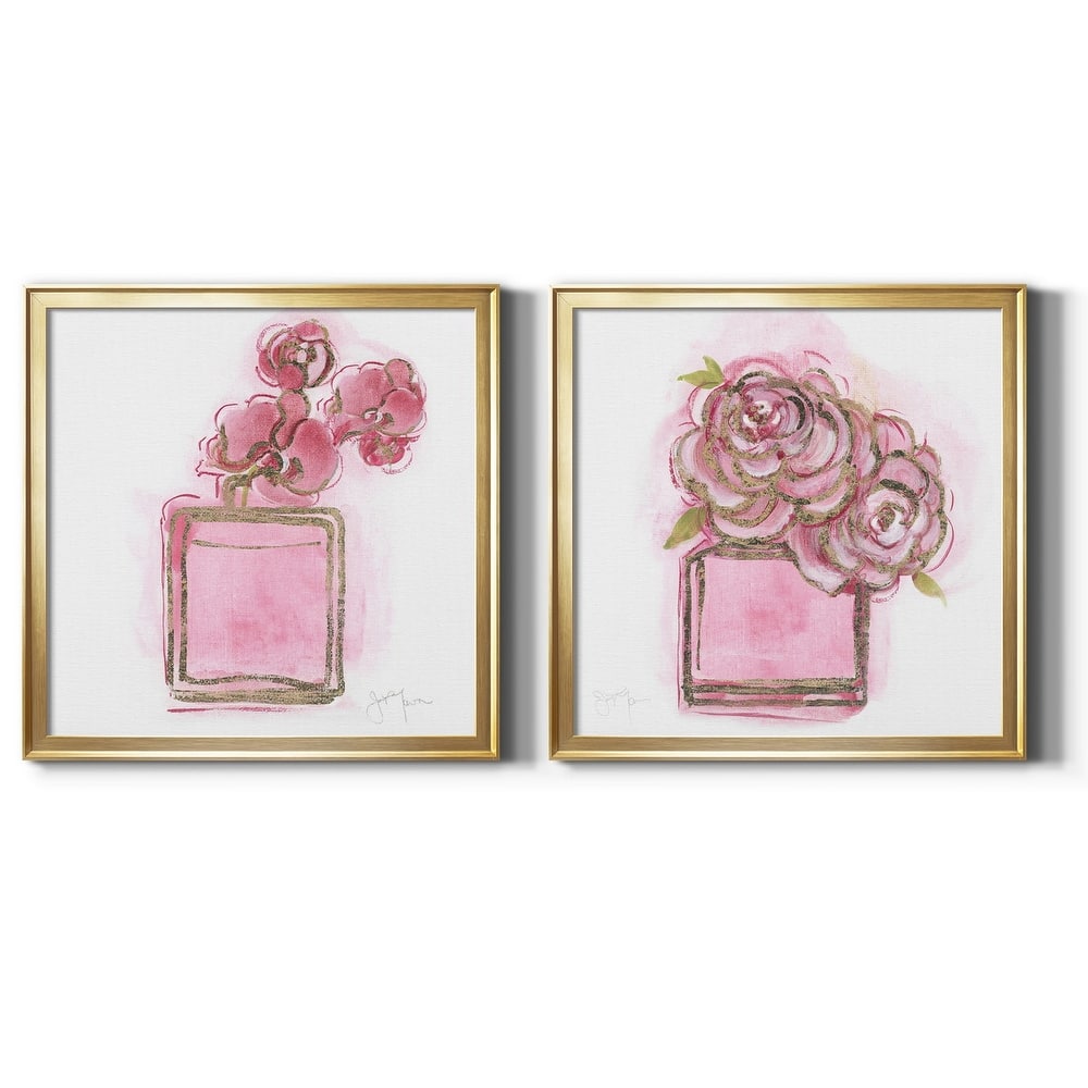 Golden Perfume I-Premium Framed Canvas - Ready to Hang - Multi-Color