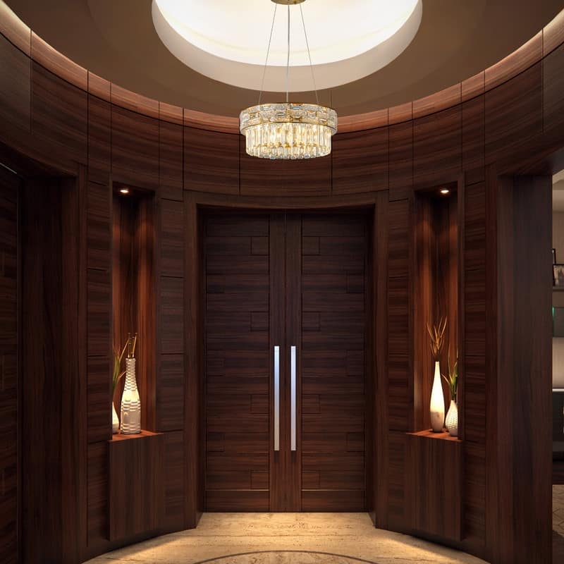 KAYLA Crystal Chandelier - Large K9 Crystal Pendant Light for High Ceilings, Entryway, Foyer, Dining Room & Living Room