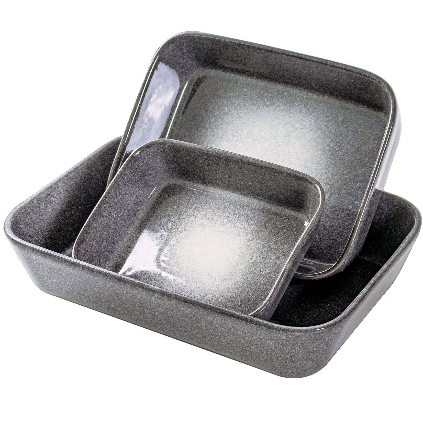 Baking Dishes for Oven, Ceramic Casserole Dish Bakeware Set, 9x13 In Lasagna Pans, Blue Baker