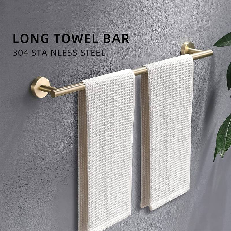 4 Piece Bathroom Hardware Set Wall Mount Modern Bathroom Towel Holder Bar Set 304 Stainless Steel Bath Fixtures Accessories Set