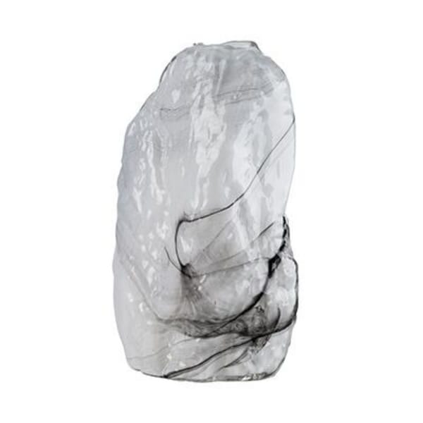 11.75" Marble White Mountain Shaped Floral Vase - N/A