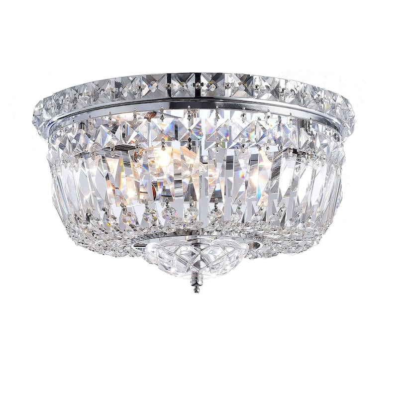 Elisa Crystal Basket Flush Mount Chandelier