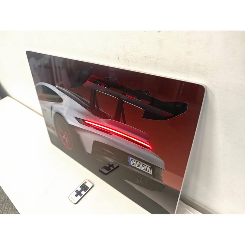 Sports Car LED Wall Art - Acrylic UV Printed Light Up Picture with Remote Control, Modern Illuminated Wall Decoration