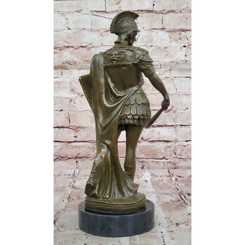 Bronze Roman Warrior Statue - Handcrafted Greek Soldier Sculpture Decor