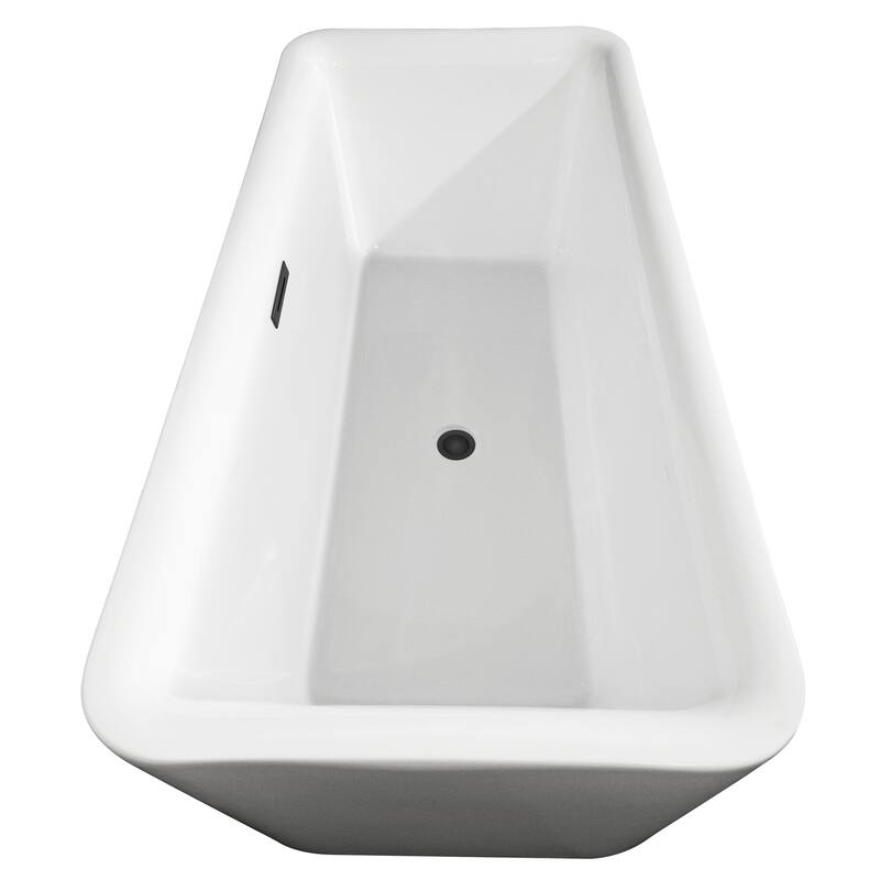 Wyndham Collection Emily 69-inch White Freestanding Soaking Bathtub