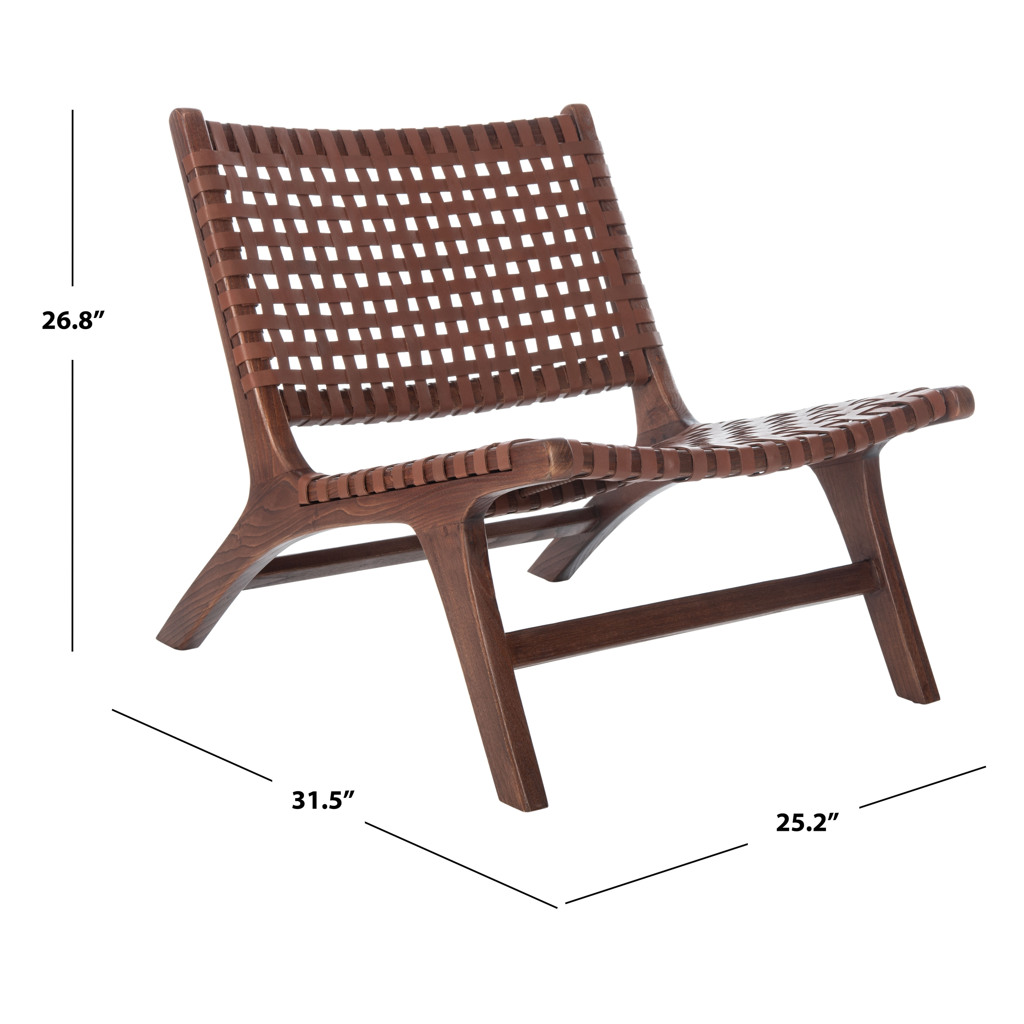 Safavieh soleil leather on sale woven accent chair