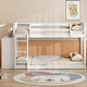 preview thumbnail 1 of 35, Wood Bunk Bed with 4 Drawers and 3 Shelves White - Twin