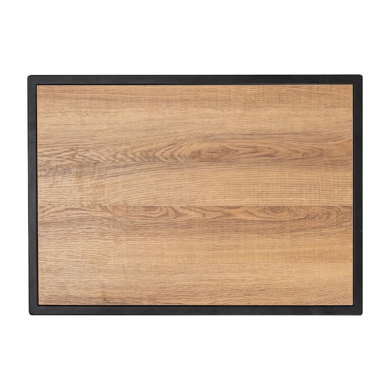 Azalea Park Wood and Metal C-Table with Charging Station - 20 W x 13.98 D x 24.02 H