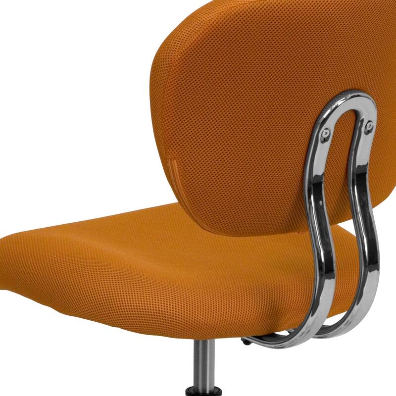 Mid-back Mesh Padded Swivel Task Office Chair with Chrome Base